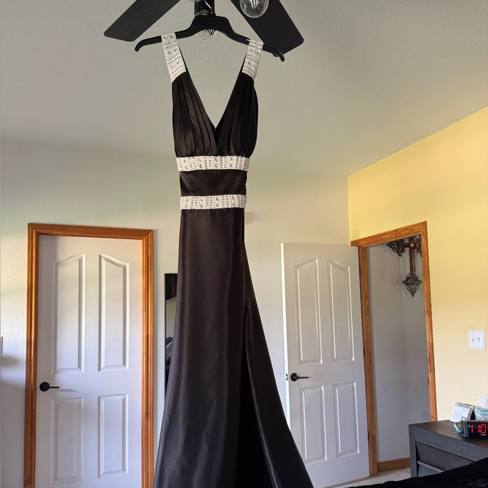 Jovani Black and White Prom Dress